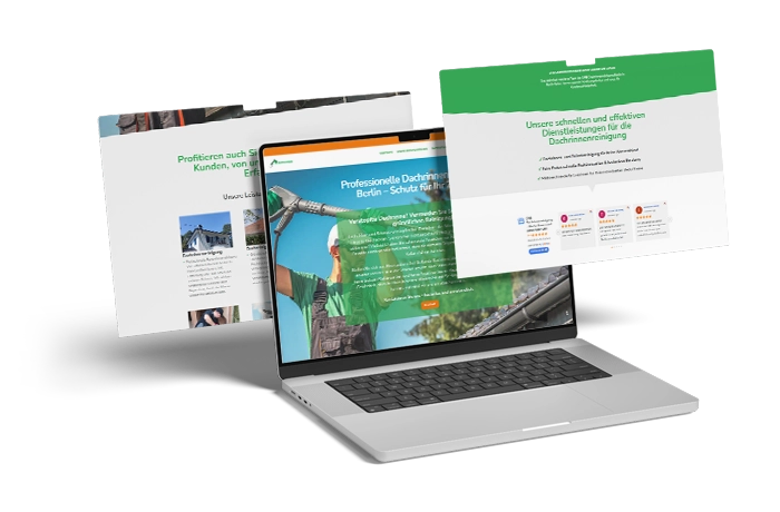DRB Dachrinnenreinigung berlini szolgáltató weboldala — grafikai tervezés és webdesign, Creffart referencia